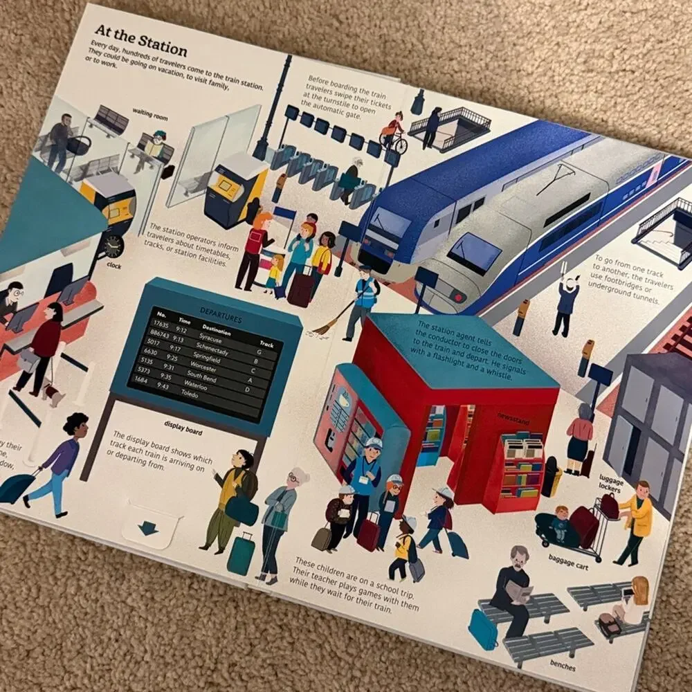 USBORNE Spotlight Trains | Children's Learning & Development Book